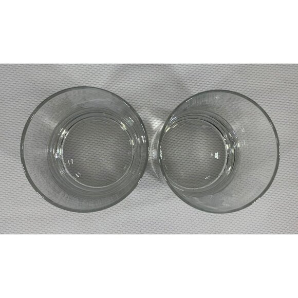 BLACK VELVET Canadian Whisky On The Rocks Glasses White Bear Clear Set of 2 - Picture 3 of 14
